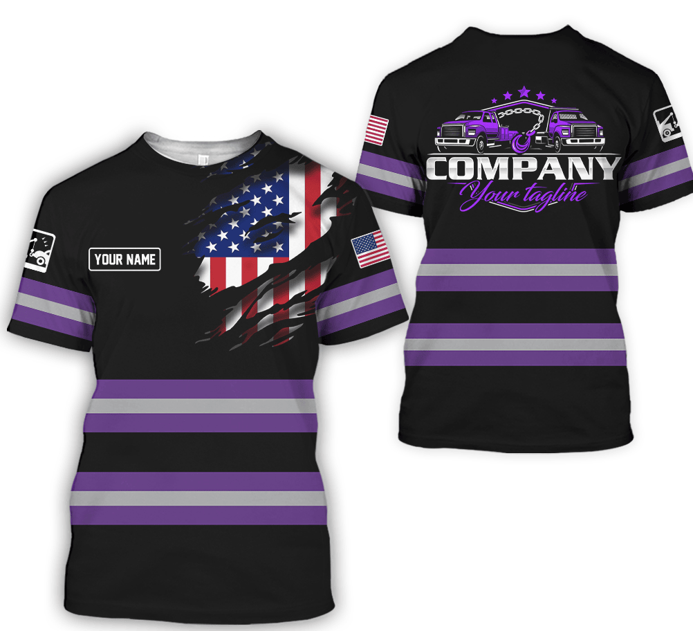 Custom Name Purple Shirt for Husband, Truck Driver, Long Haul CDL Gift, Diesel Mechanic Shirt, Apparel Trucker