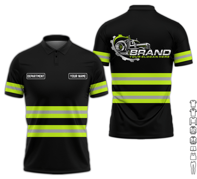 Trucker Shirt With Custom Name, Trucker Shirt In Yellow Green, Trucker Gift For Anniversary, Birthday, Size S to 5XL