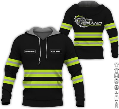Trucker Shirt With Custom Name, Trucker Shirt In Yellow Green, Trucker Gift For Anniversary, Birthday, Size S to 5XL