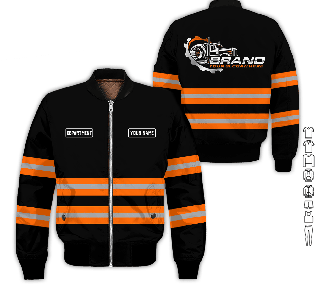 Trucker Shirt With Custom Name, Trucker Shirt In Orange, Trucker Gift For Anniversary, Birthday, Size S to 5XL
