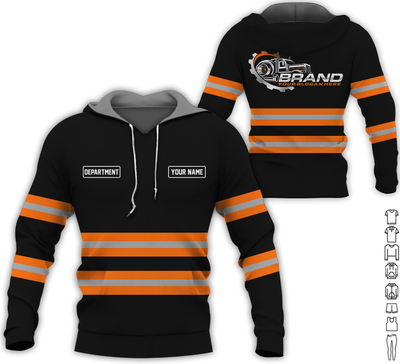Trucker Shirt With Custom Name, Trucker Shirt In Orange, Trucker Gift For Anniversary, Birthday, Size S to 5XL