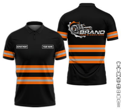 Trucker Shirt With Custom Name, Trucker Shirt In Orange, Trucker Gift For Anniversary, Birthday, Size S to 5XL