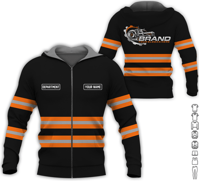 Trucker Shirt With Custom Name, Trucker Shirt In Orange, Trucker Gift For Anniversary, Birthday, Size S to 5XL