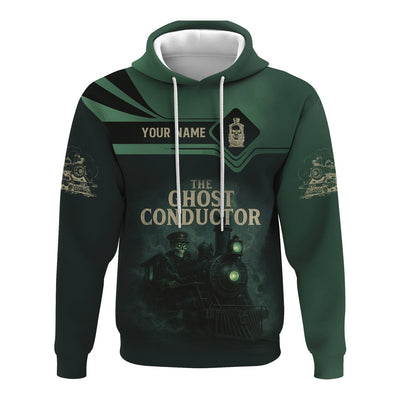Custom Name Steam Train T-shirt, The Ghost Conductor Design, Scary Funny Design, Train Lover Gift