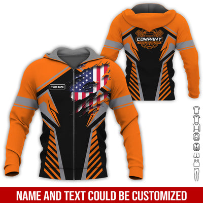 Personalized Diesel Mechanic Shirt, Orange Garage Uniform, Gift for Car Guys & Technicians, Size S to 5XL