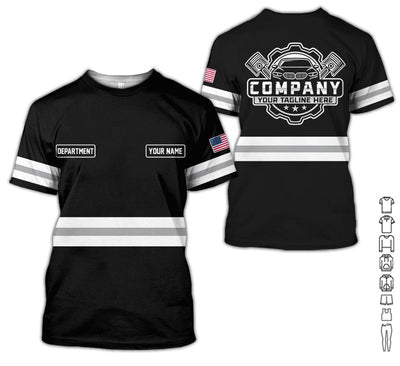 Custom Mechanic Shirt, Gift for Car Lovers, Husband, or Boyfriend, Unisex Fit for Men and Women,Classic White Shirt