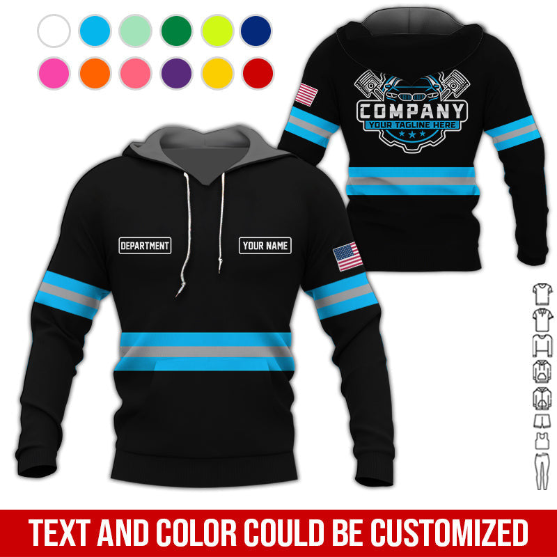 Custom Mechanic Shirt, Gift for Car Lovers, Husband, or Boyfriend, Unisex Fit for Men and Women, Classic Blue Shirt