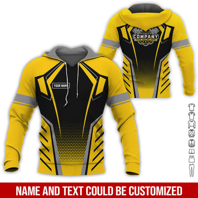 Personalized Garage Uniform in Classic Yellow, Mechanic Work Shirt for Men and Women, Perfect for Birthday or Husband, or Boyfriend