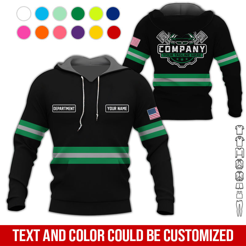 Custom Mechanic Shirt, Gift for Car Lovers, Husband, or Boyfriend, Unisex Fit for Men and Women, Classic Green Shirt