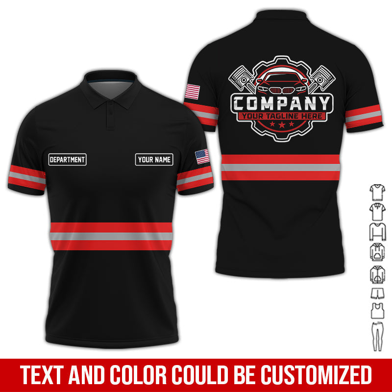 Custom Mechanic Shirt, Gift for Car Lovers, Husband, or Boyfriend, Unisex Fit for Men and Women, Classic Red Shirt