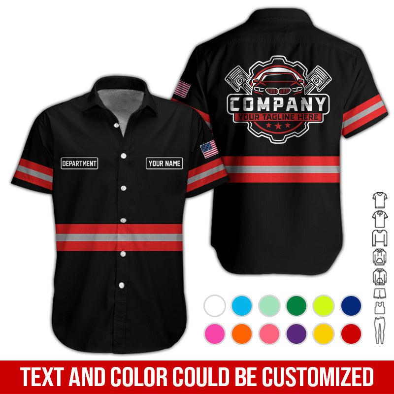 Custom Mechanic Shirt, Gift for Car Lovers, Husband, or Boyfriend, Unisex Fit for Men and Women, Classic Red Shirt