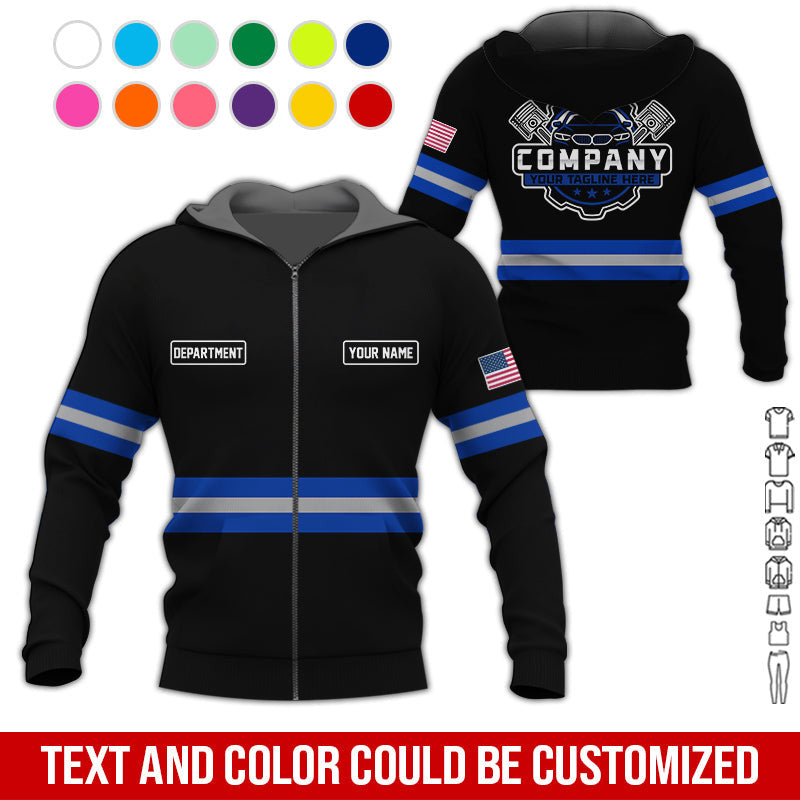 Custom Mechanic Shirt, Gift for Car Lovers, Husband, or Boyfriend, Unisex Fit for Men and Women, Classic Navy Shirt