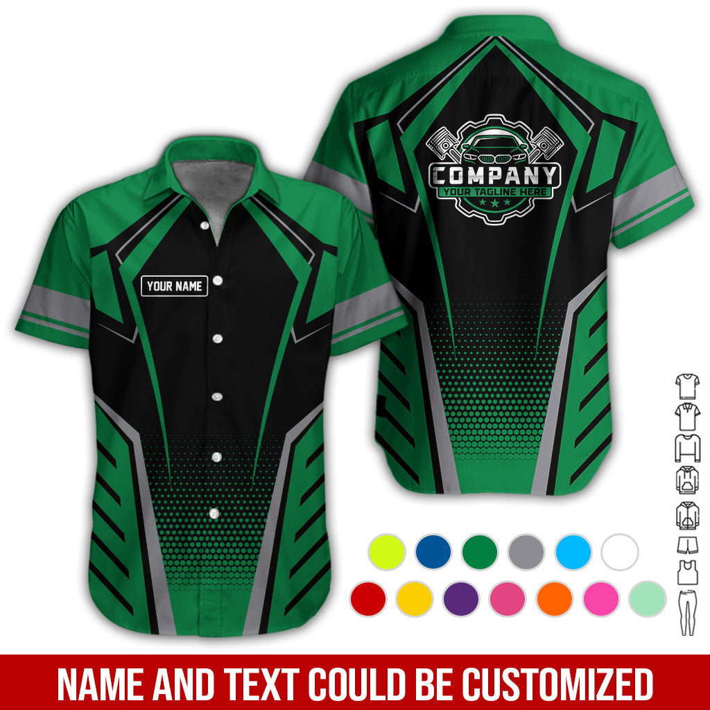 Personalized Garage Uniform in Classic Green, Mechanic Work Shirt for Men and Women, Perfect for Birthday or Husband, or Boyfriend