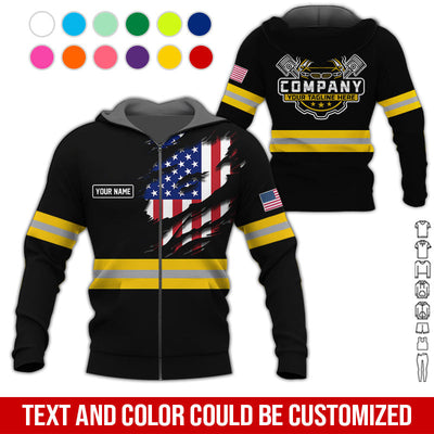 Personalized Auto Technician Shirt in Yellow, Custom Name Printed, Gift for Boyfriend, Husband, or Dad Who Loves Working on Cars