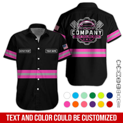 Custom Mechanic Shirt, Gift for Car Lovers, Husband, or Boyfriend, Unisex Fit for Men and Women, Classic Pink Shirt