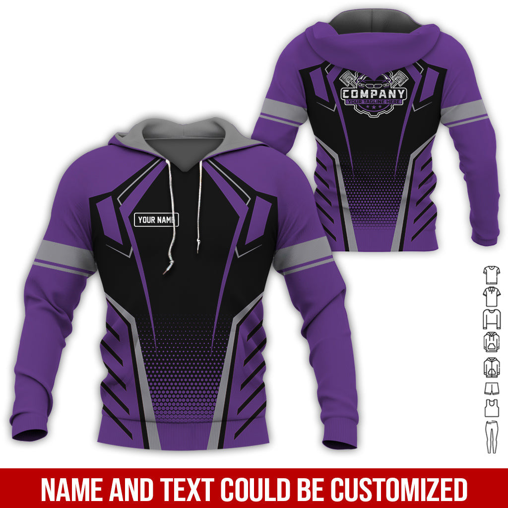 Personalized Garage Uniform in Classic Purple, Mechanic Work Shirt for Men and Women, Perfect for Birthday or Husband, or Boyfriend