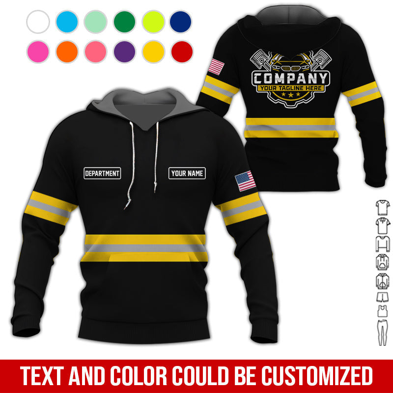Custom Mechanic Shirt, Gift for Car Lovers, Husband, or Boyfriend, Unisex Fit for Men and Women, Classic Yellow Shirt