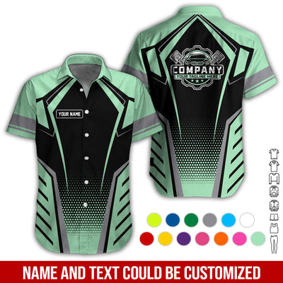 Personalized Garage Uniform in Classic Seafoam, Mechanic Work Shirt for Men and Women, Perfect for Birthday or Husband, or Boyfriend