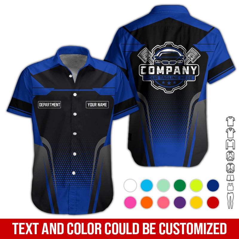 Personalized Name Mechanic Shirt, Mechanic Shirt in Navy, Gift Idea for Auto Technicians, Best Custom Mechanic Shirt