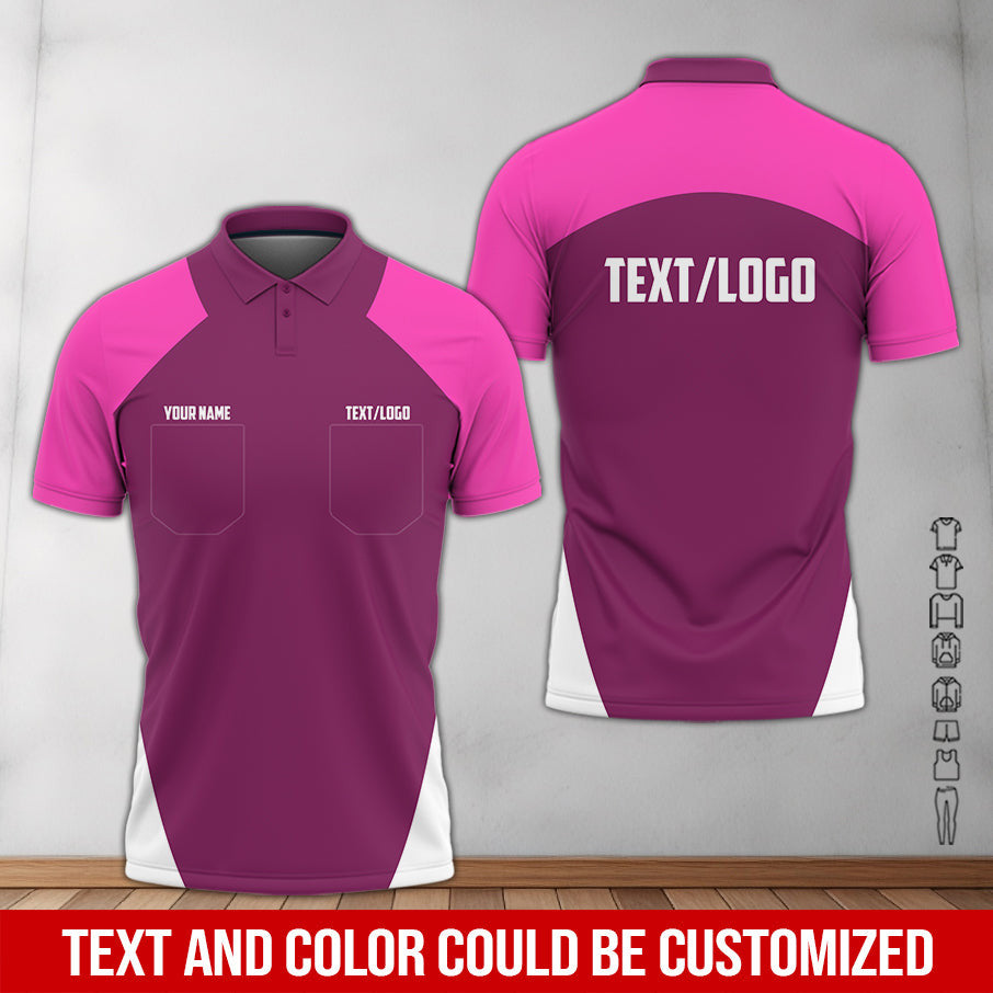 Custom Name Mechanic Shirt in Pink, Unisex Work Shirt for Car Technicians, Great Gift for Him, Available in Sizes S to 5XL