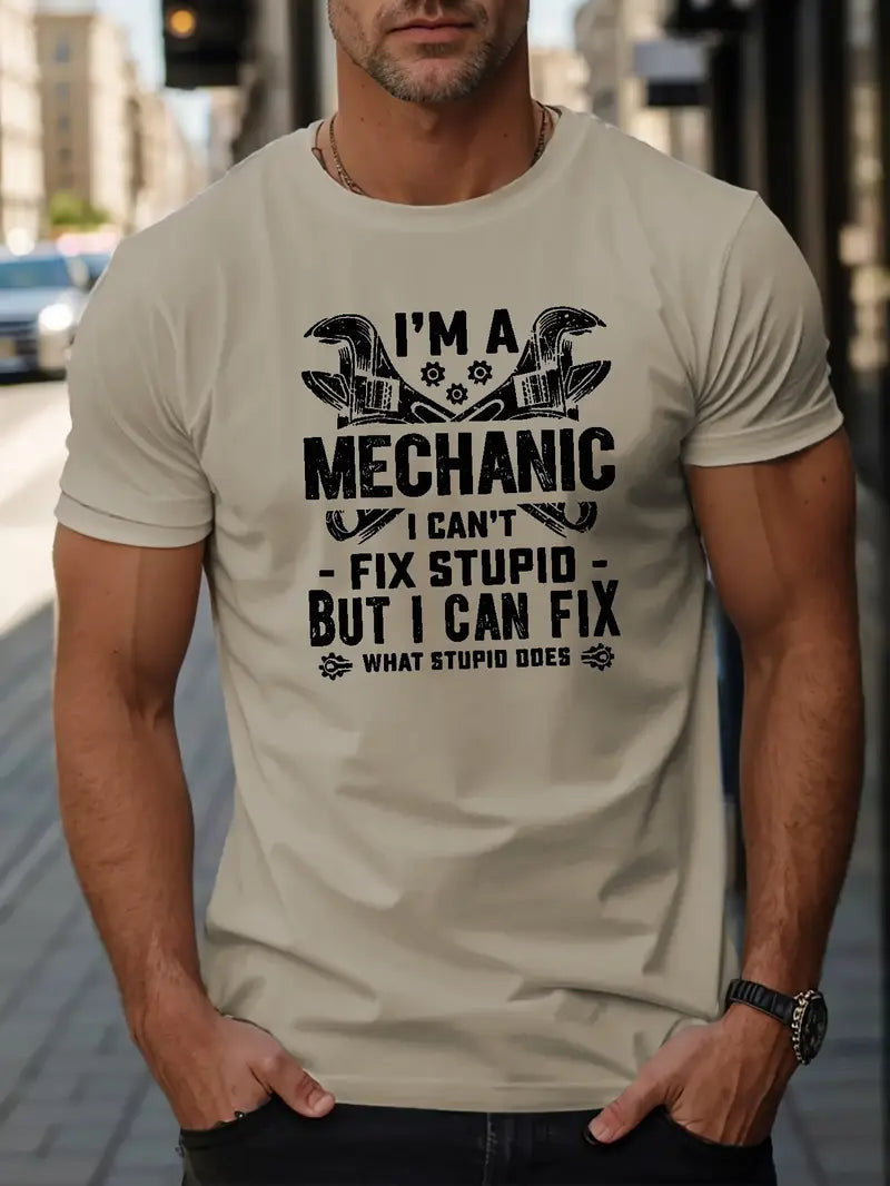 I'm A Mechanic Vintage T-shirt, Huge Wrench Print T-shirt, Top Mechanic Shirt, Fathers Day Mechanic Shirt