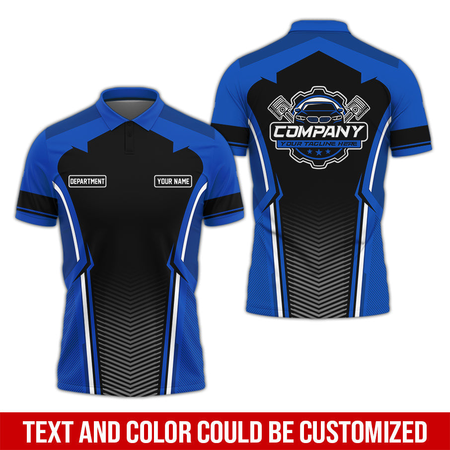 Personalized Mechanic Uniform, Blue Shirt for Technicians, Comfortable Workwear for Men, Great Gift for Fathers Day, Birthday, or Husband