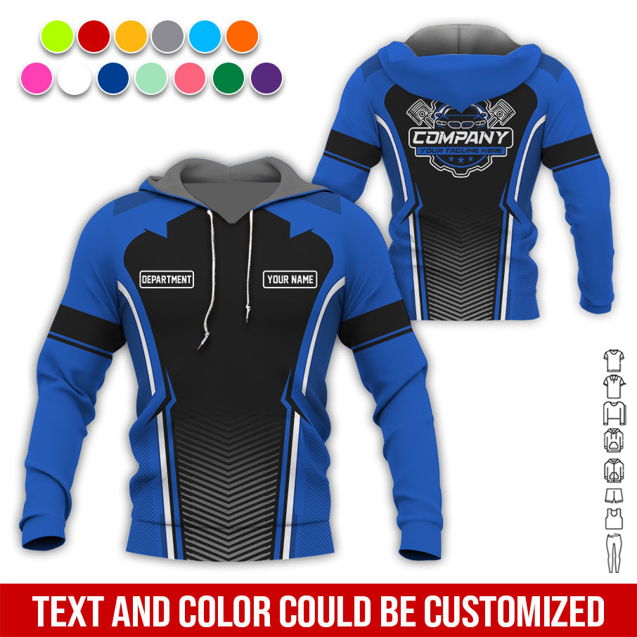 Personalized Mechanic Uniform, Blue Shirt for Technicians, Comfortable Workwear for Men, Great Gift for Fathers Day, Birthday, or Husband
