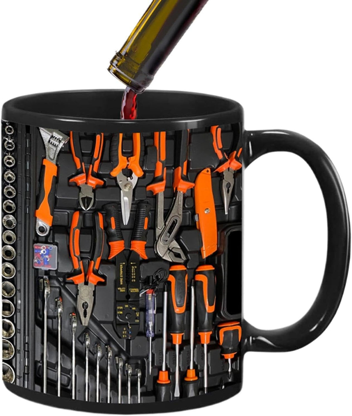 3D Mechanic Coffee Mug, Mug with Wrench & Screwdriver Design, Funny Coffee Mug, Gift Idea for Mechanics