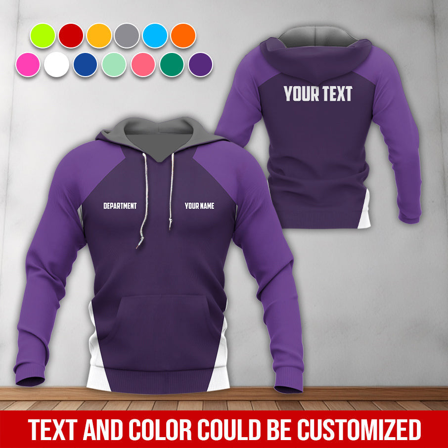 Mechanic Shirt with Custom Name & Department, Gift for Mechanic Dad, Husband or Boyfriend, Purple Color, Sizes S to 5XL Available