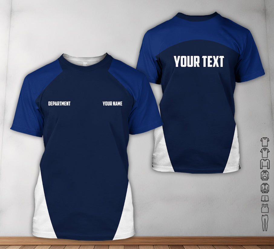 Best Mechanic Shirt, Custom Name & Text, Navy Work Uniform for Auto Repair Shop or Car Enthusiast