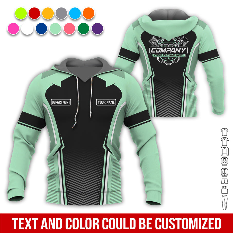 Personalized Mechanic Uniform, Seafoam Shirt for Technicians, Comfortable Workwear for Men, Great Gift for Fathers Day, Birthday, or Husband