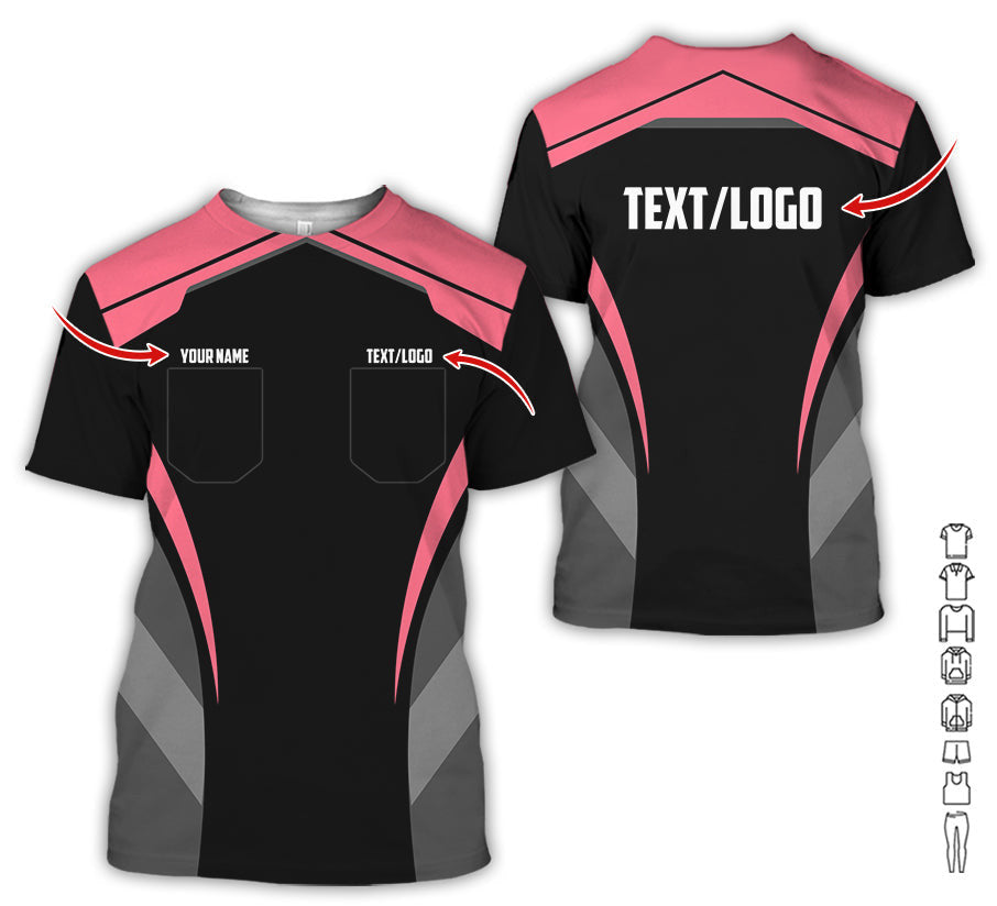 Custom Mechanic Shirt for Men, Printed Pocket Shirt, Neon Pink Mechanic T-Shirt, Unisex Fit for Men and Women, Gift Idea for Car Lovers & Technicians