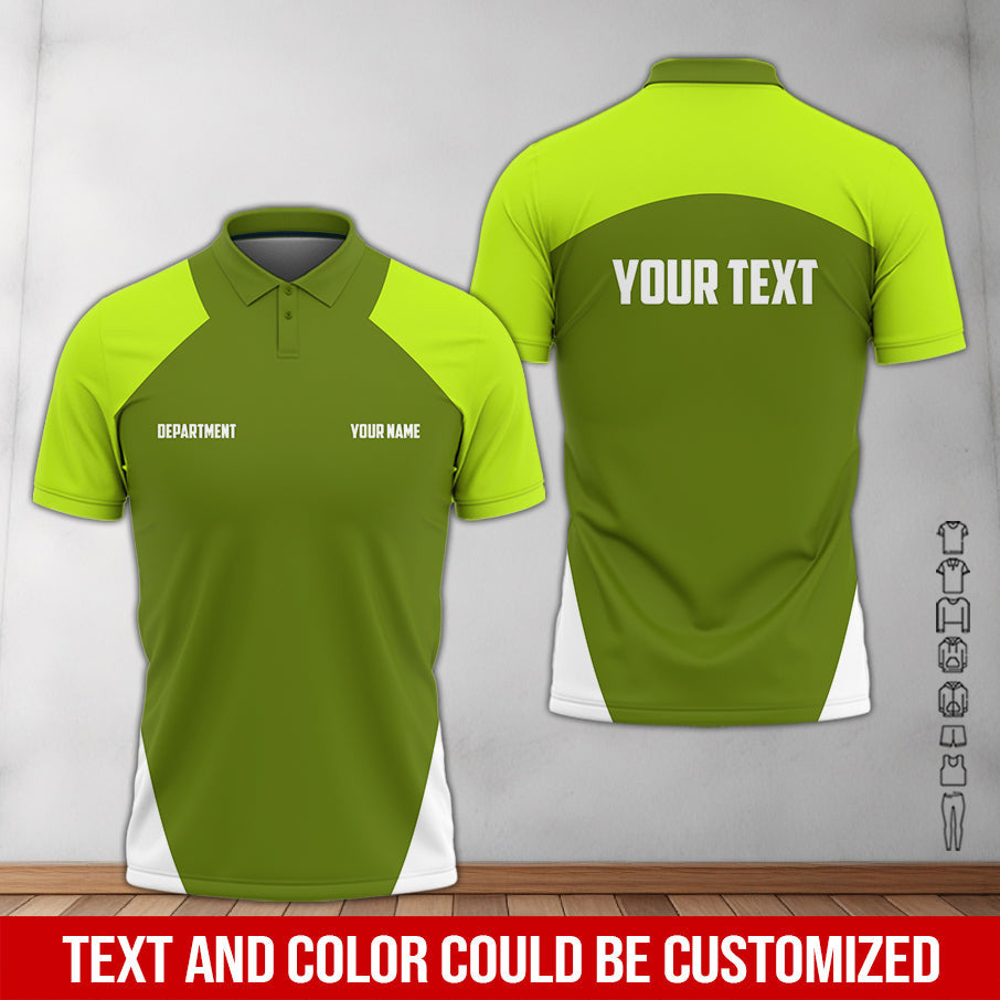 Mechanic Shirt with Custom Name, Green Workwear Tee, Gift for Mechanic Dad, Husband or Boyfriend