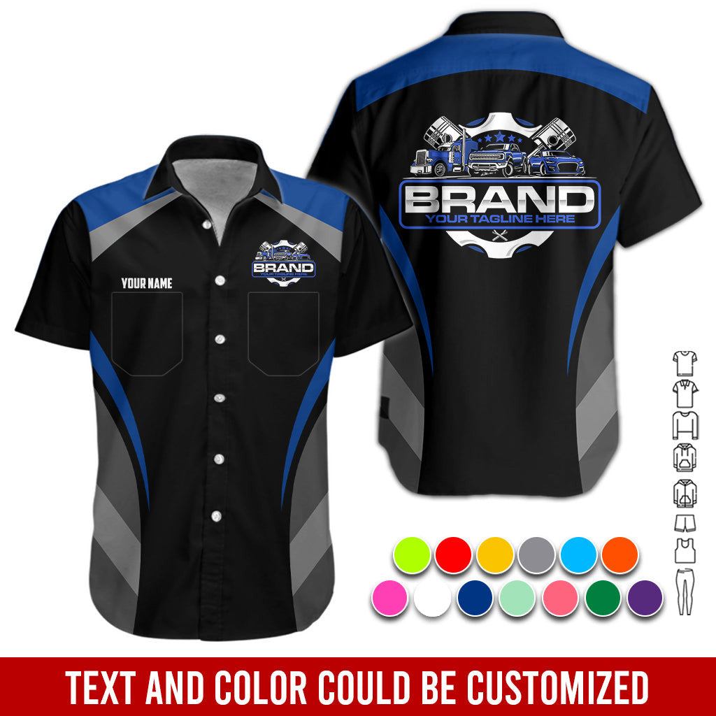 Best Custom Mechanic Shirt for Men, Perfect Gift for Car Guys, Diesel Techs, and Shop Crews, Unisex Navy Mechanic Shirt