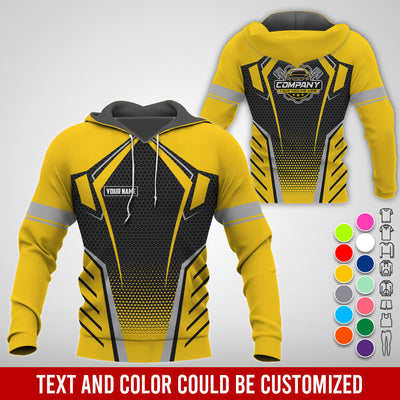 Custom Mechanic Work Shirt with Name, Gift for Technicians and Car Guys, Mechanic Shirt In Yellow, Sizes S to 5XL