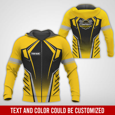 Custom Mechanic Work Shirt with Name, Gift for Technicians and Car Guys, Mechanic Shirt In Yellow, Sizes S to 5XL