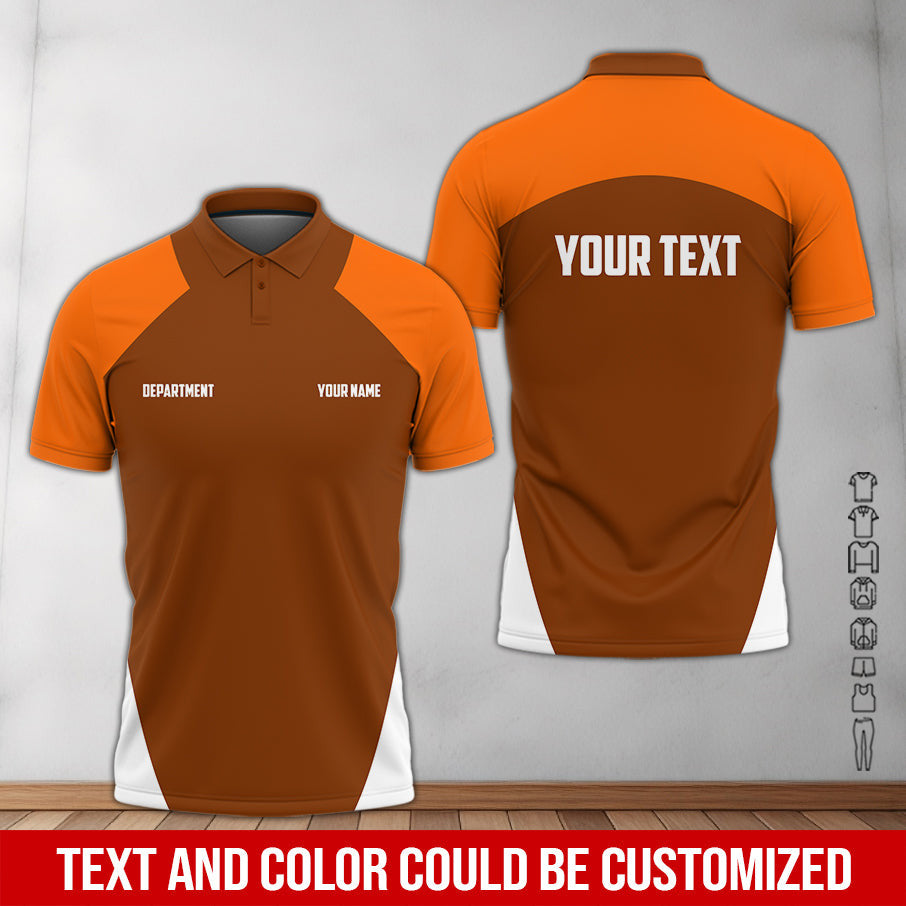 Personalized Mechanic Uniform Orange Shirt, Gift for Car Guys, Auto Technicians, Garage Lovers, Available in S to 5XL