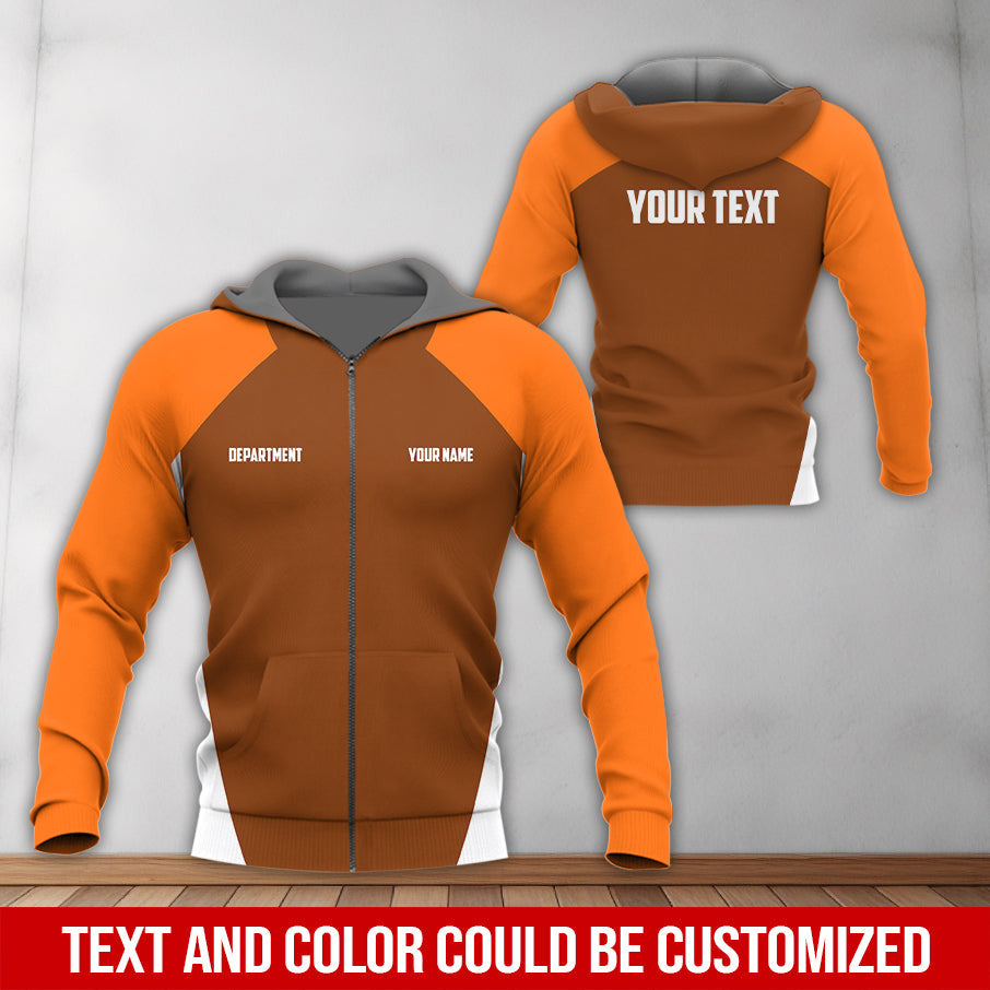 Personalized Mechanic Uniform Orange Shirt, Gift for Car Guys, Auto Technicians, Garage Lovers, Available in S to 5XL