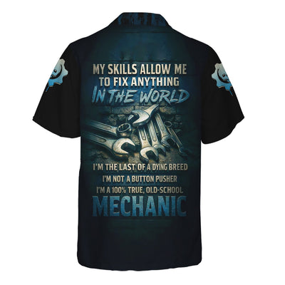 Personalized T-Shirt The Last Of A Dying Breed Old School Mechanic Carrying The Earth Design Shirt