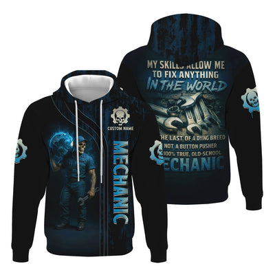 Personalized T-Shirt The Last Of A Dying Breed Old School Mechanic Carrying The Earth Design Shirt