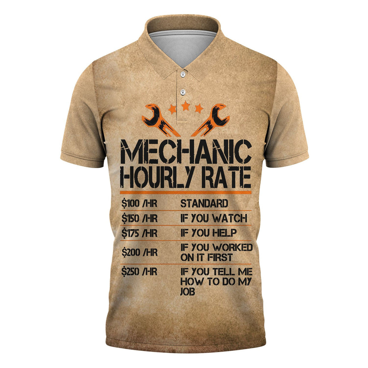 Vintage Mechanic Shirt Funny Mechanic Hourly Rate Retro Printed T Shirt