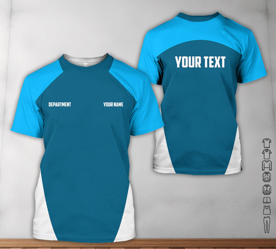 Custom Mechanic Shirt For Men, Great Gift For Car Guy Or Diesel Mechanic, Blue Auto Repair Shirt