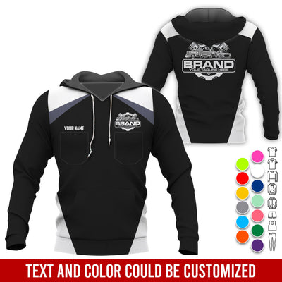 Personalized Mechanic Uniform for Men, 3D Printed Pocket Shirt for Auto Technicians, White, Great Gift for Car Guys