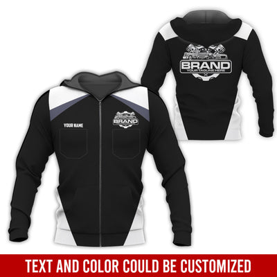 Personalized Mechanic Uniform for Men, 3D Printed Pocket Shirt for Auto Technicians, White, Great Gift for Car Guys