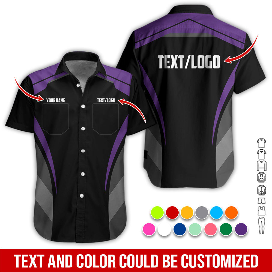 Custom Mechanic Shirt for Men, Printed Pocket Shirt, Purple Mechanic T-Shirt, Unisex Fit for Men and Women, Gift Idea for Car Lovers & Technicians