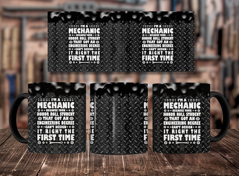 I'm Mechanic Funny Mug for Car Repair Lovers, 11oz or 15oz Coffee Cup, Ceramic Coffee Cup