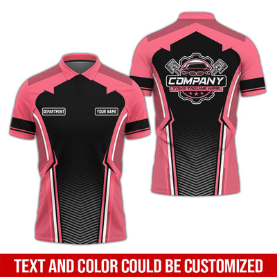 Personalized Mechanic Uniform, Neon Pink Shirt for Technicians, Comfortable Workwear for Men, Great Gift for Fathers Day, Birthday, or Husband