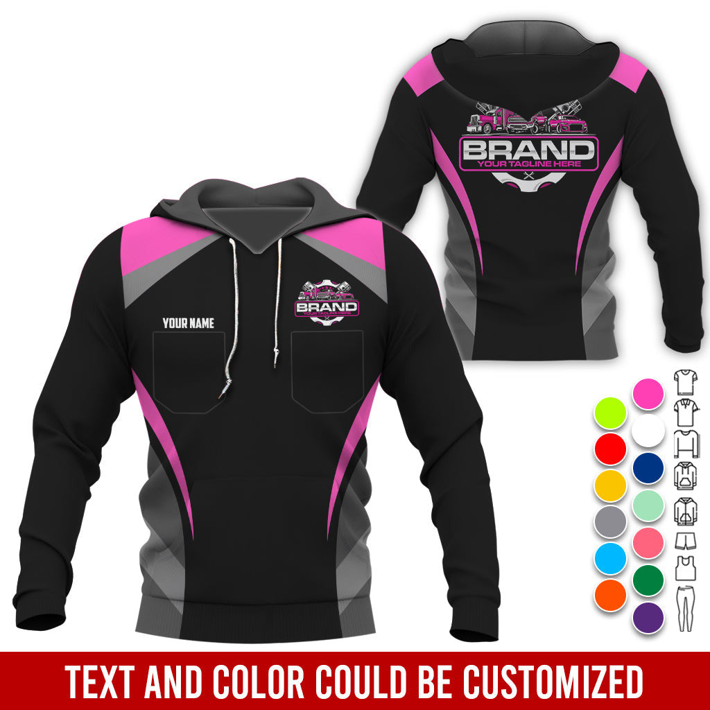 Best Custom Mechanic Shirt for Men, Printed Pocket Shirt, Perfect Gift for Car Guys, Diesel Techs, and Shop Crews, Unisex Pink Mechanic Shirt