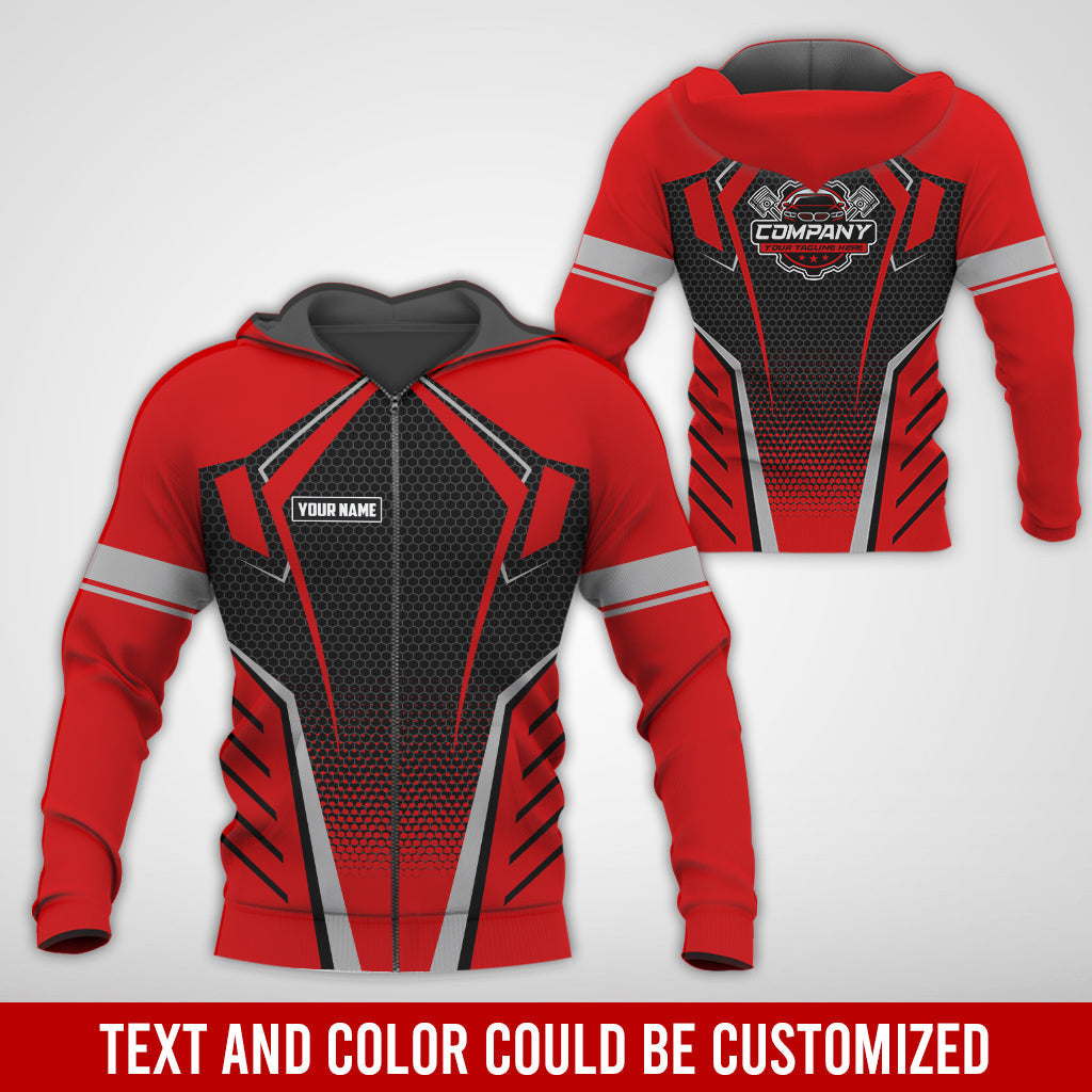 Custom Mechanic Work Shirt with Name, Gift for Technicians and Car Guys, Mechanic Shirt In Red, Sizes S to 5XL