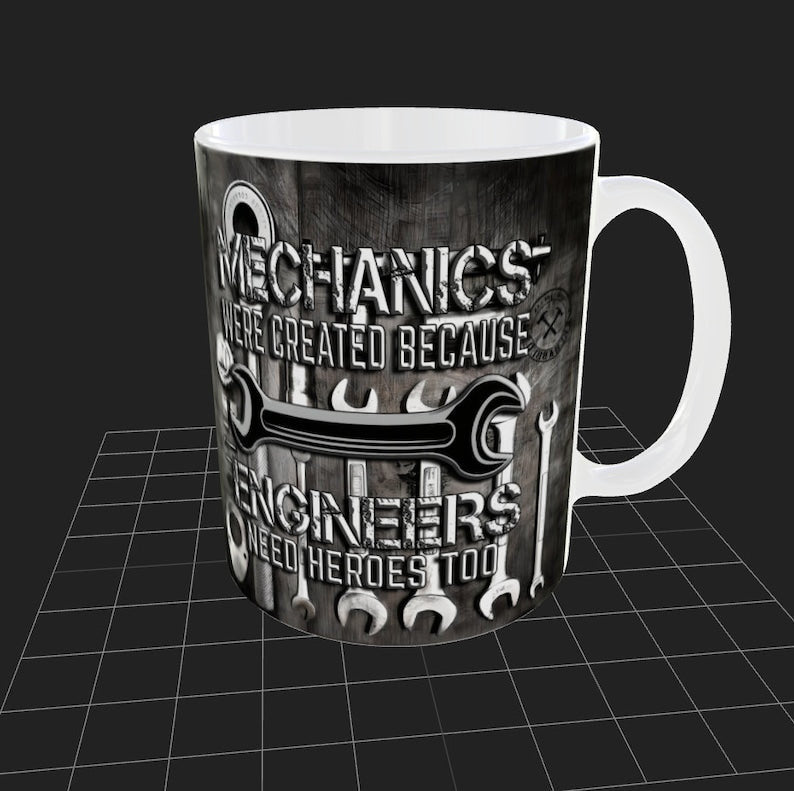 Funny Mechanic Mug, Engineers Need Heroes Too Quote, Gift For Mechanic, Mechanic Appreciation, Mechanic Life, 11oz & 15oz